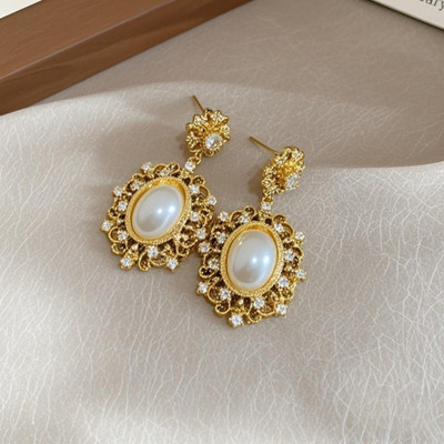 ANOUK Earrings for women korean earing girl Moti Ear Ring stylish Western studs design Cubic Zirconia, Crystal, Diamond Alloy, Metal, Stone Drops & Danglers, Earring Set