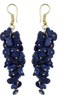 Pearlz Ocean Influence Lapis Lazuli Alloy Drops & Danglers
