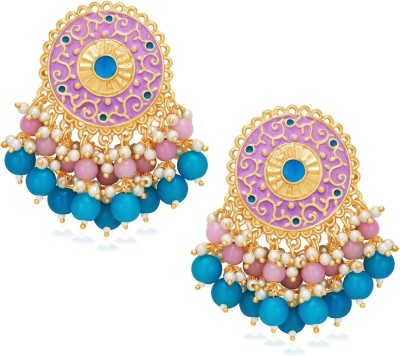 Sukkhi Sukkhi Designer Gold Plated Meenakari Stud Earring For Women Alloy Drops & Danglers