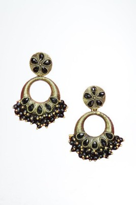 Lakshra fashions Lakshra Black Oxidized Beads Brass Drops & Danglers