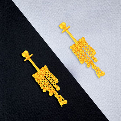 LUV FASHION Traditional Maharashtiran Style Bugadi Earrings For Women And Girls Brass Drops & Danglers