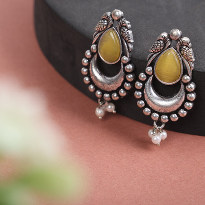 DEGHLAM JASMINE German Silver Drops & Danglers