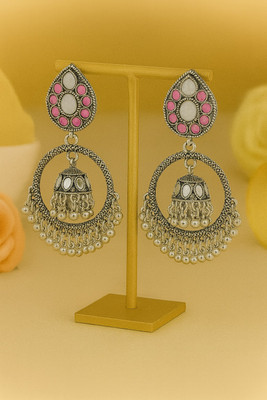 LOVANSH Latest Designer Oxidized & Meenakari Fashion Jhumka Earrings. For Girls & Women Alloy Earring Set