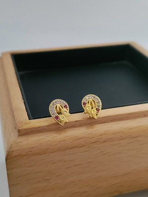 Bhagavati creation Bhagavati Brass Stud Earring