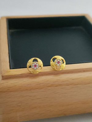 Bhagavati creation Bhagavati Brass Stud Earring