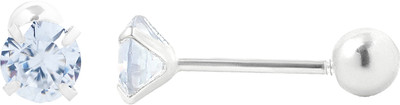 SWASHAA Ivonna Diamond Men's Stud Earrings Cubic Zirconia Stainless Steel Stud Earring