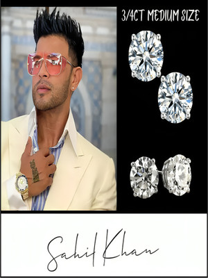 FEEVO SAHIL KHAN DESIGN EARING Diamond Brass Stud Earring