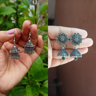 Jhumka Street Jhumka Earrings for girls stylish Pack of 2 Alloy Jhumki Earring