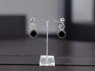 Nectar Silver Replica Brass Stone Stud Moonstone Brass Stud Earring