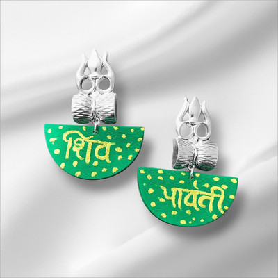 The Sej Creation Shiv-parvati erring Metal, Wood Drops & Danglers