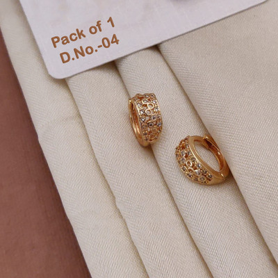IM ENTERPRISE EG-58 EARRING Cubic Zirconia Brass Stud Earring