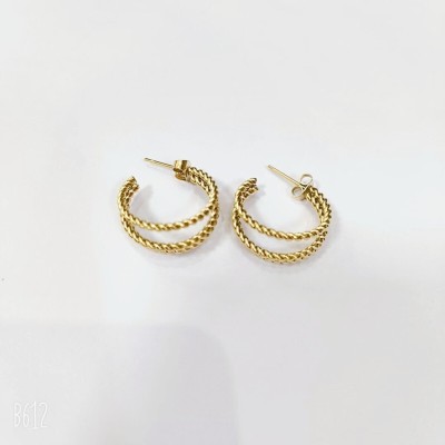 SOFYNE FASHION Double Hoops Earrings, Classic & Minimalist Design Alloy Hoop Earring