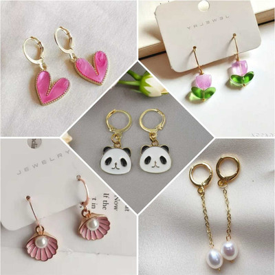 ELCETRATD JEWELLERY shimmering beautiful pack of 5 earrings combo for women and girls Cubic Zirconia Alloy Cuff Earring