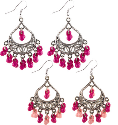Jamleen Gallery Traditional Dangler Earrings Combo Set Alloy Jhumki Earring