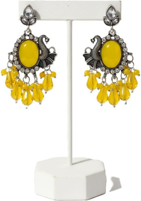 Fashion Didi Korean Style Yellow Dangle Fish Earrings Alloy Earring Set
