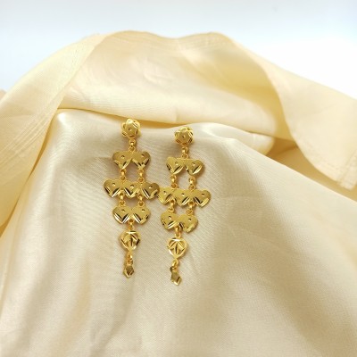 PRS GOLD COVERING one gram gold plated danglers earring Alloy Drops & Danglers