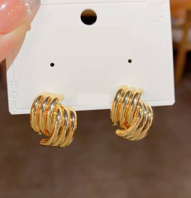 AKISON JEWELS Gold Studs Korean Earrings For Women Girls Trendy Western Fashion Earring Alloy Earring Set, Stud Earring