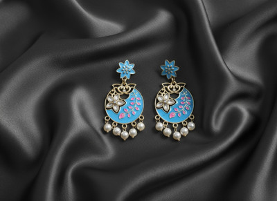 ShinAura Chandbali Metal Chandbali Earring