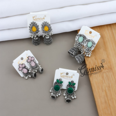 Gimiss Traditional & Designer Earring for Women and Girl Lightweight Daily Wear 4 pairs Alloy Earring Set, Drops & Danglers, Hoop Earring, Jhumki Earring, Magnetic Earring