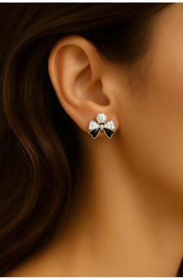 HM Creations Sparkle Enamel Bow Stud Earrings Alloy Stud Earring, Tassel Earring, Drops & Danglers, Jhumki Earring