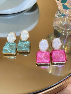 RISHASTYLE earrings for girls and women with American diamond combo pack of 1 Zircon Stone Magnetic Earring, Stud Earring, Drops & Danglers, Hoop Earring, Earring Set