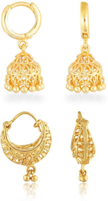 VIGHNAHARTA Chand bali and jhumki Earring Combo set Women and Girls 2 Pair [VFJ1202-1137ERG] Alloy Clip-on Earring, Jhumki Earring