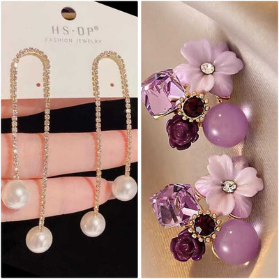 Zestapvt Fashionble new style combo earrings for women & girls Alloy Drops & Danglers