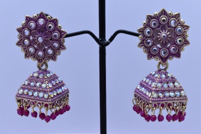 OOO Exclusive beautiful jhumkas earrings for women & girls Beads, Zircon, White Zircon Alloy Jhumki Earring