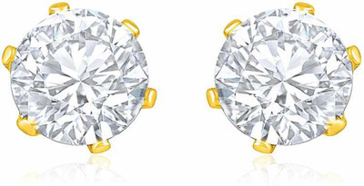 house of common Mens Golden Round Stud Earrings Alloy Stud Earring