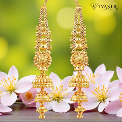 VIVASTRI Traditional Alloy Jhumki Earring