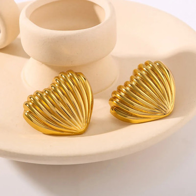 Dressberry Earrings for girls women korean stylish Studs golden ear rings Anti Tarnish Alloy, Metal, Stainless Steel Plug Earring, Stud Earring, Drops & Danglers, Hoop Earring, Earring Set