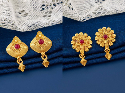 Woygema Bestseller Crystal Gold Tassel Earring