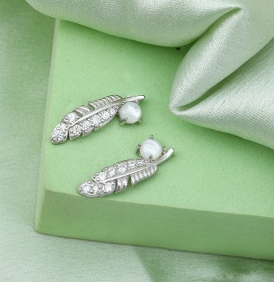 Maira Leaf Drop Stylish Earrings Set for Women 925 Sterling Silver Stud Earring