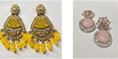 Shivanya Vogue Festive Glam Combo Earrings Alloy, Glass, Stone Stud Earring, Drops & Danglers