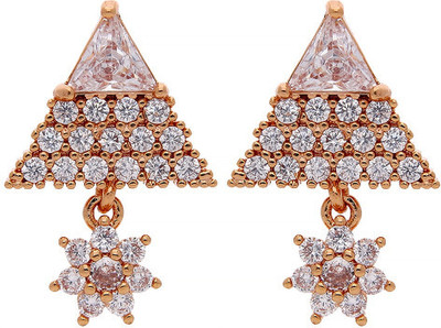 jivaas collection RG-25515 Cubic Zirconia Brass Stud Earring