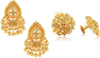 VIGHNAHARTA Stud Earring Combo set Women and Girls 2 Pair [VFJ1920-1086ERG] Alloy Clip-on Earring, Jhumki Earring