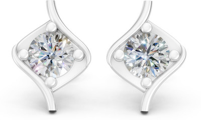 Miss Highness Pure 925 Silver Zircon Diamond Stud Earrings – Jewelry Gift for Women & Girls, Cubic Zirconia Sterling Silver Stud Earring