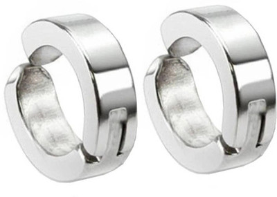 M MOD CON Salman Khan inspired Non-Piercing Silver Stainless Steel Clip-on Earring