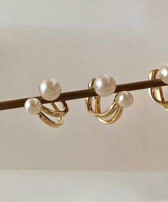 EARIC PEAL Korean Earring | Women Earring | Fashion Earring |pearl work Earring For Girl Pearl Alloy Stud Earring