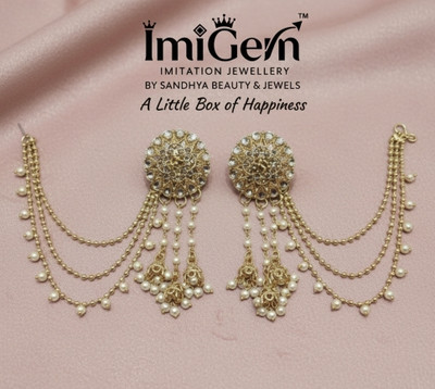 ImiGem Bahubali 001 Alloy Ear Thread, Jhumki Earring