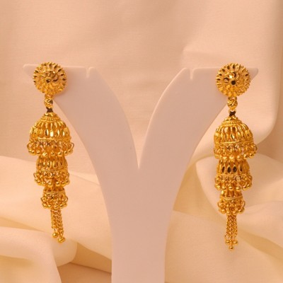 RKBSALES traditional unique one gold plated high quality premium jhumkas Alloy Jhumki Earring