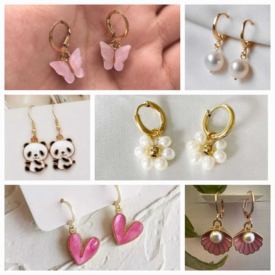ELCETRATD JEWELLERY Shimmering beautiful pack of 9 earrings combo for women and girls Crystal Alloy Earring Set