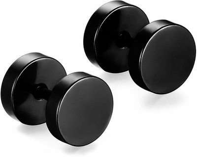 M MOD CON Round Barbell Dumbells Piercing Combo Metal Stud Earring