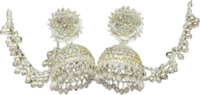 HVE RAJMATA BAHUBALI 01 Pearl, Crystal Alloy Jhumki Earring