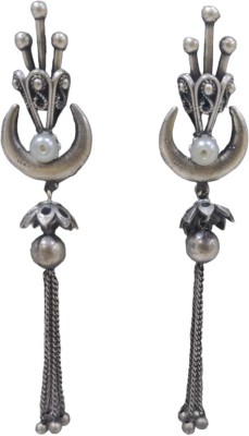 sawwaisa Oxidized German Silver Drop Earrings For Girls And Women, Elegant, Lightweight German Silver Drops & Danglers