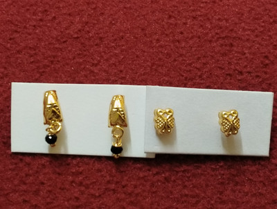 SSFJ 1MG micro gold plated baby earrings for girls ( combo) Copper Stud Earring