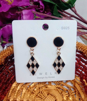 Epshitacreation Black Acrylic Earrings Set For Women and Girls Brass Earring Set, Jhumki Earring, Stud Earring, Hoop Earring