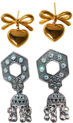 SVENT Combo Earing | Pearl Earrings Trendy | Party & Casual Jewelry for Women & Girls Alloy Earring Set