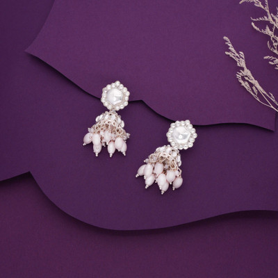 Vedda Pack of 1 Earring for Women & Girls Diamond Brass Drops & Danglers