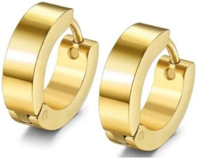 house of common Vedansh Enterprises Stylish Golden Colour Unisex Hoop Earrings Brass Hoop Earring